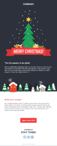 Christmas email template by Moosend