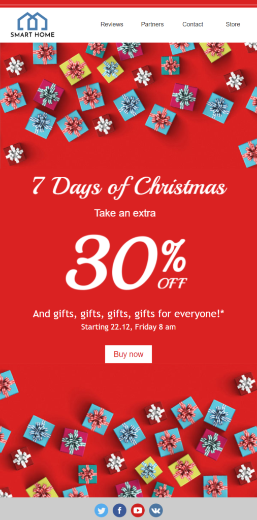 Christmas email template by Stripo