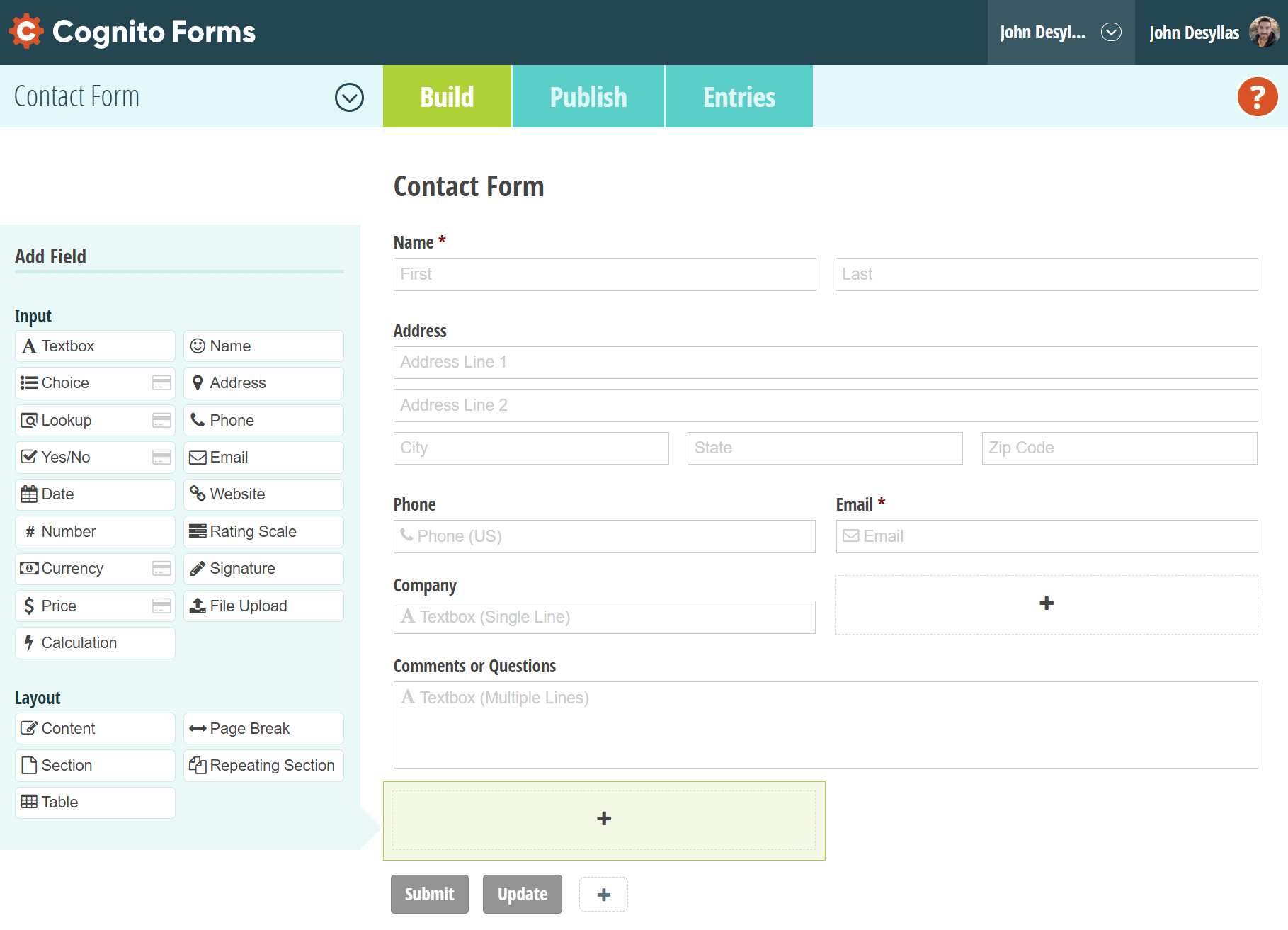 Cognito forms online form builder solution