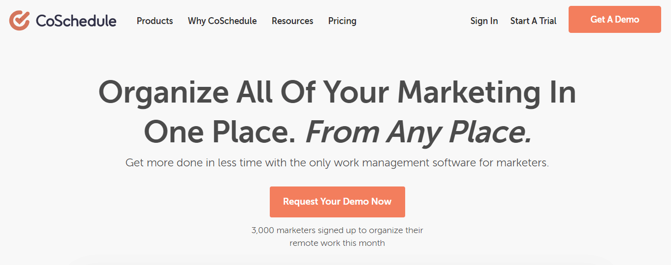 Coschedule marketing automation software
