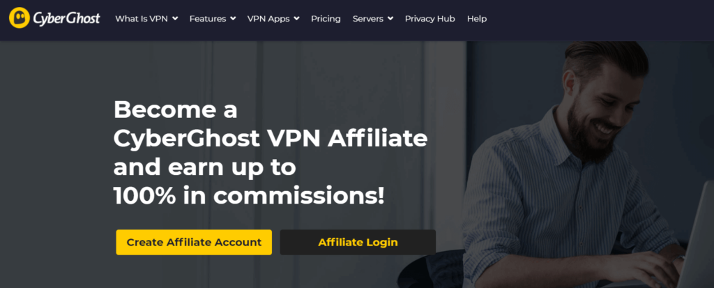 CyberGhost VPN affiliate page
