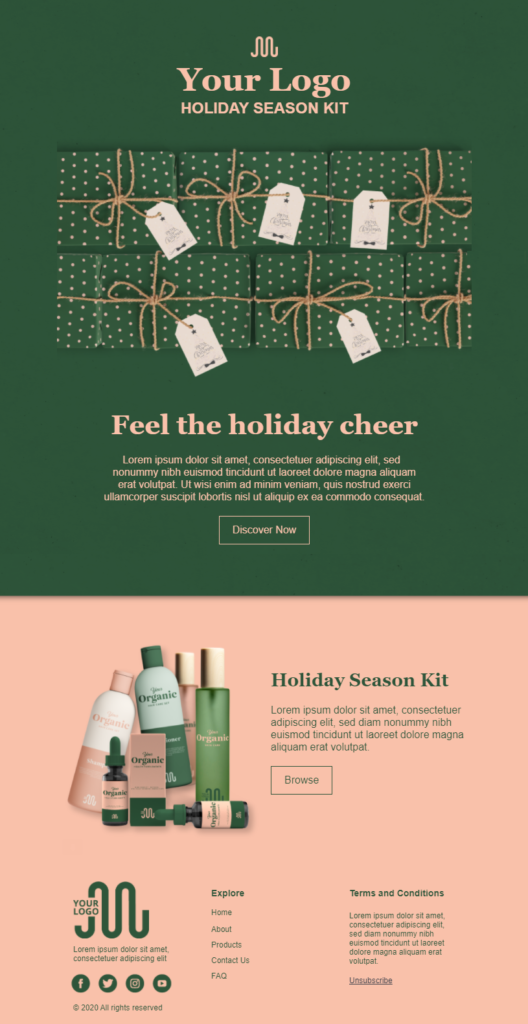 free Christmas email template