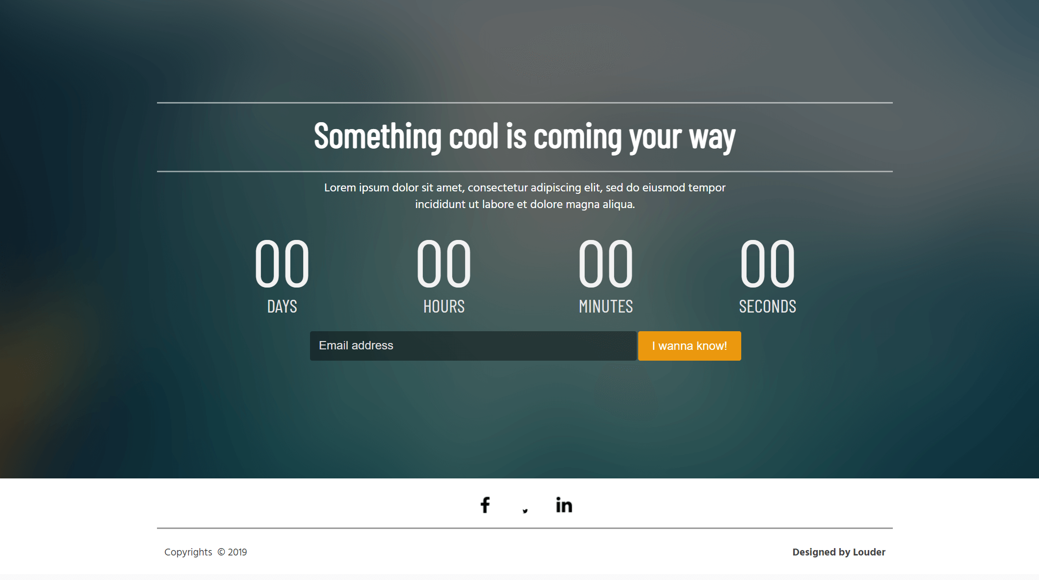 landing page template with countdown timer