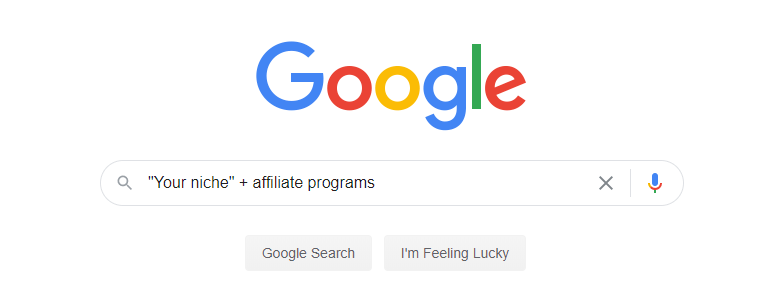 how to search for affiliate programs