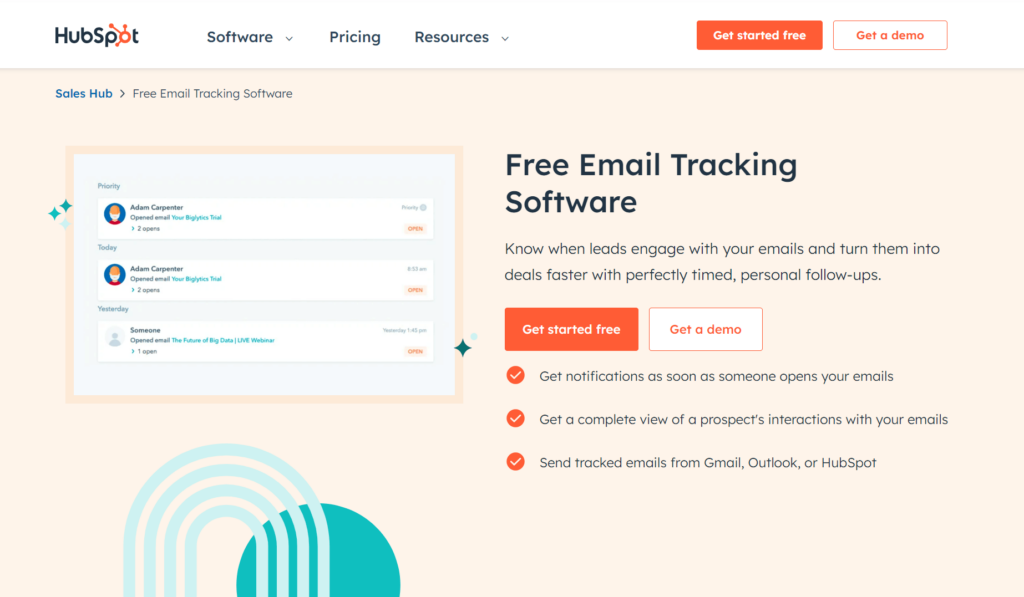 Hubspot email tracking tool