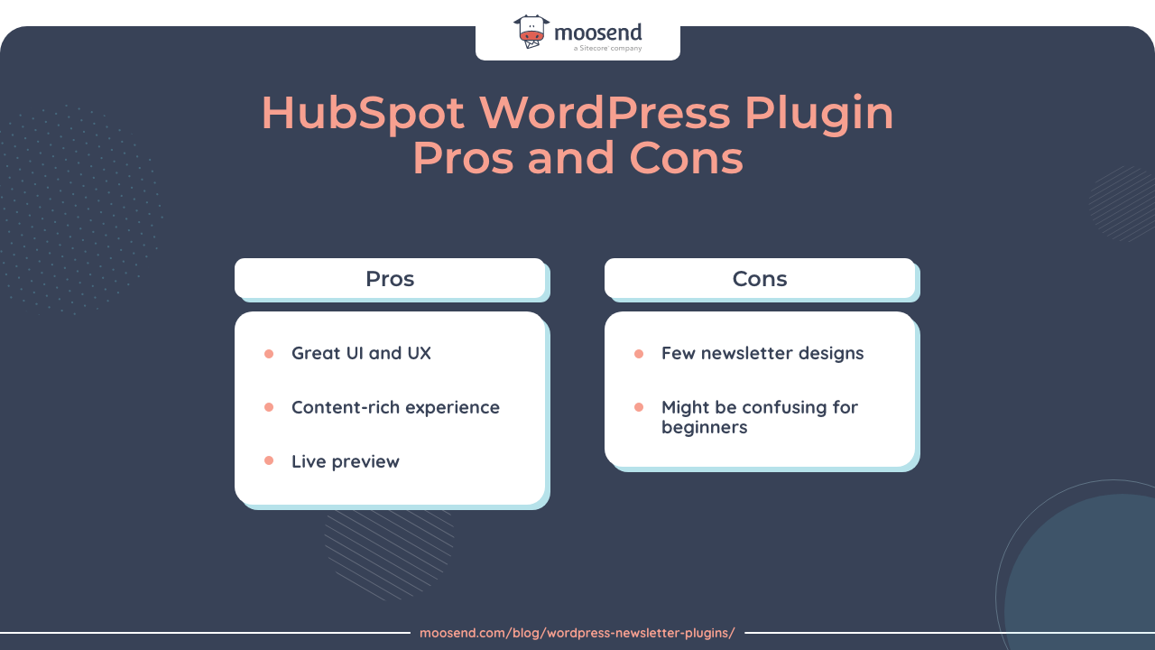 Hubspot plugin pros and cons