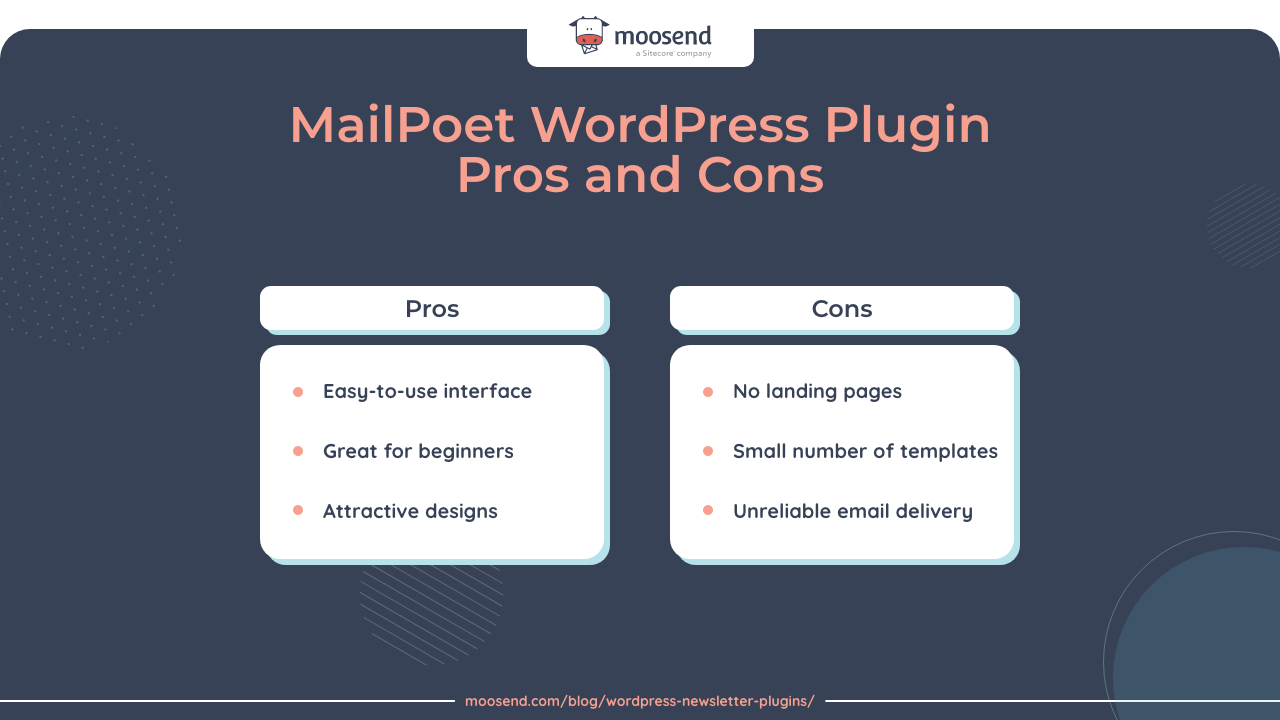 mailpoet pros and cons