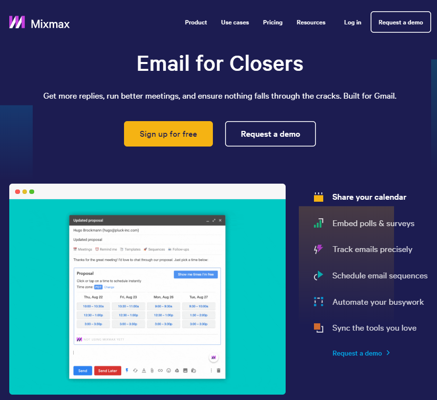 mixmax email tracking tool