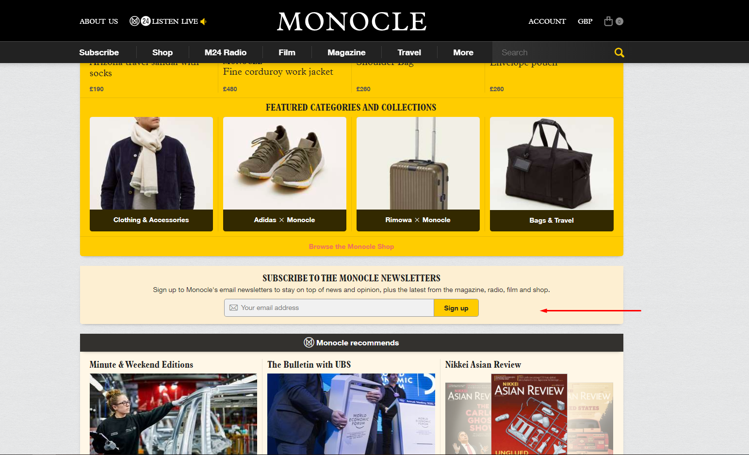 monocle inline online form