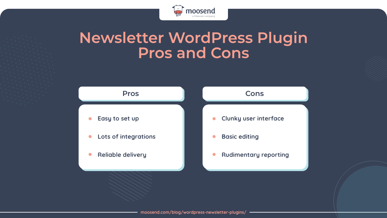 newsletter wordpress plugin pros and cons