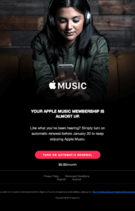 renewal campaign Apple Music