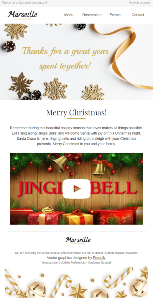 Stripo Christmas email newsletter template