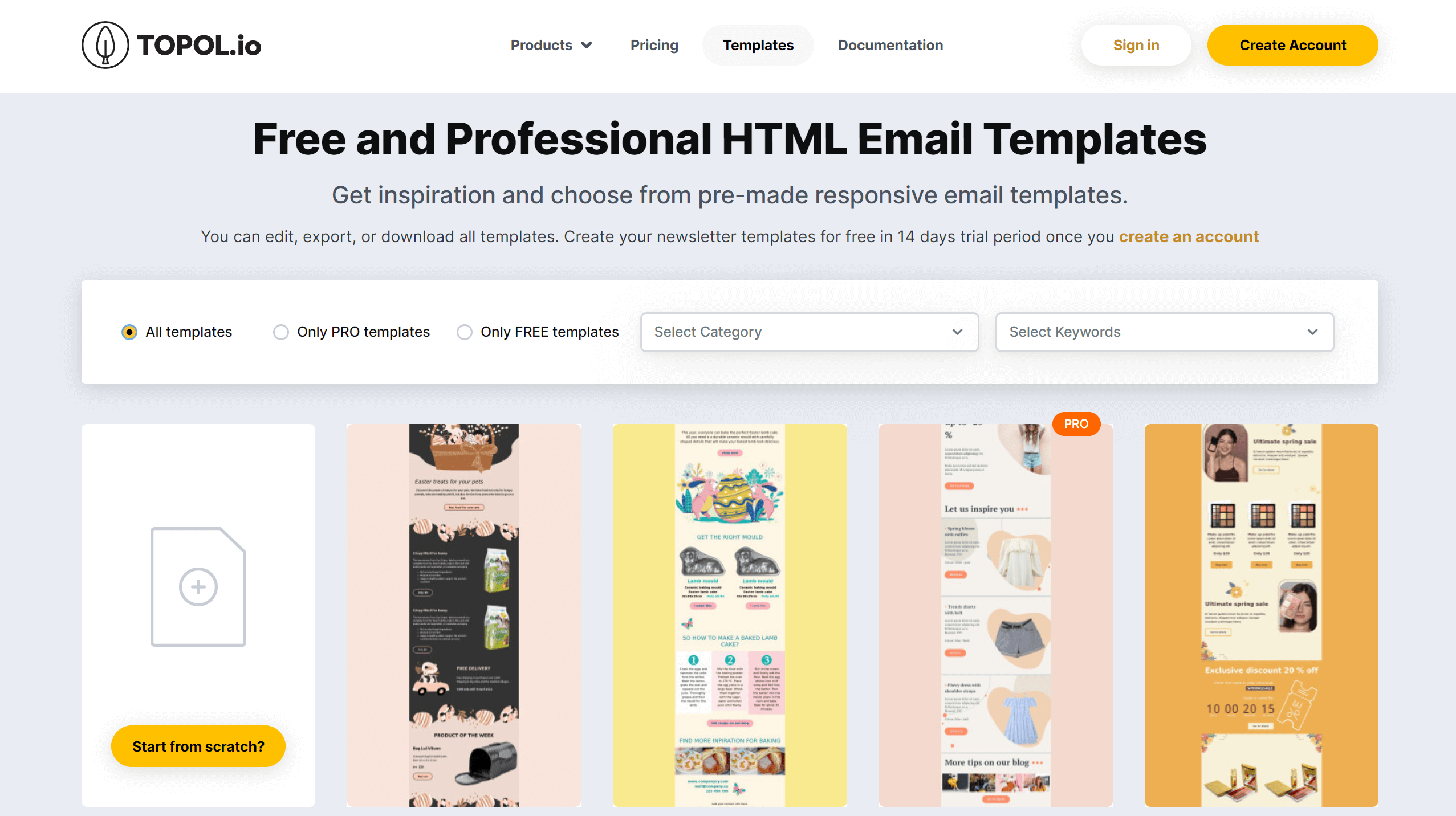 TOPOL HTML templates