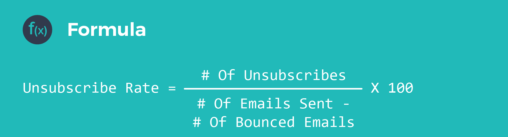 Unsubscribe rate formula