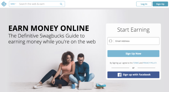 swagbucks ecommerce website design search bar