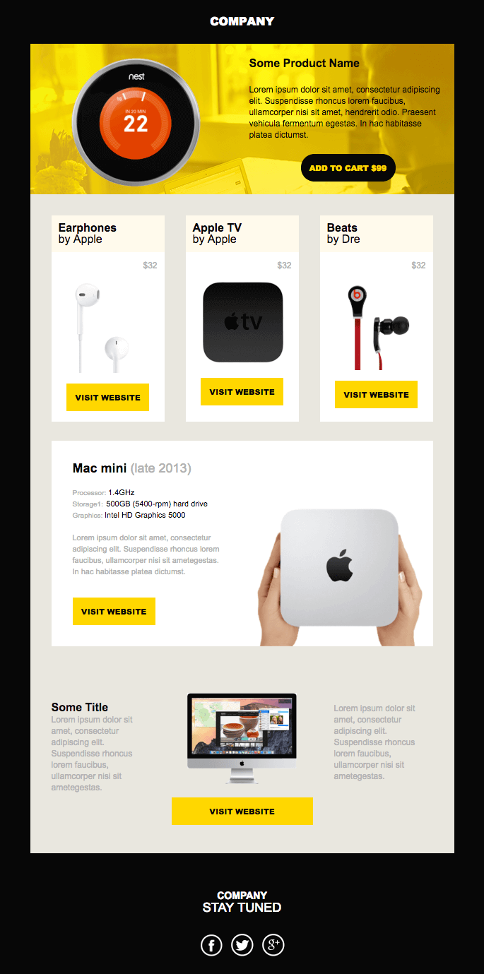 product promotion ecommerce email template