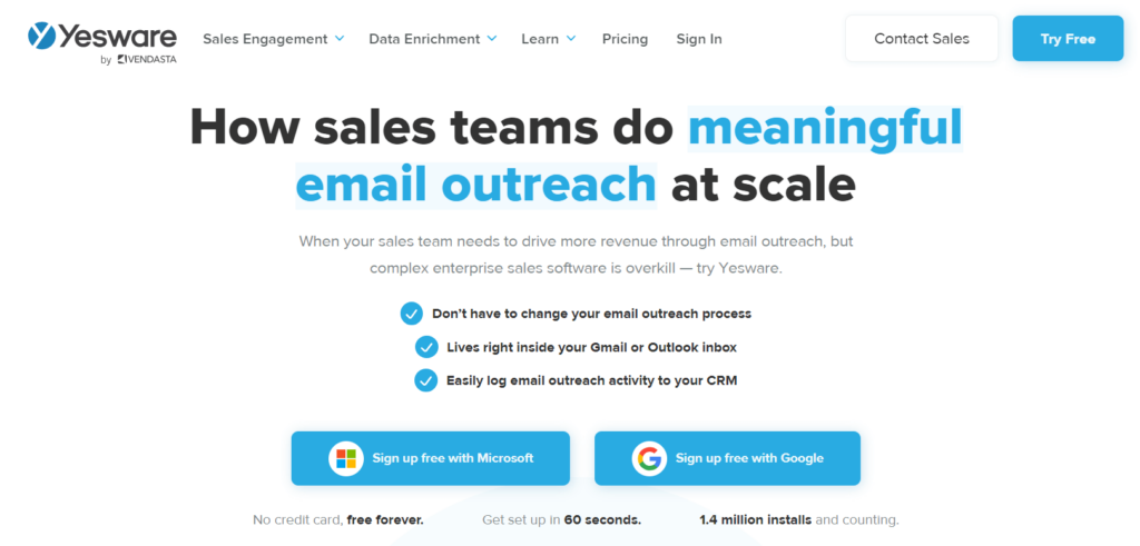 Yesware email outreach tool